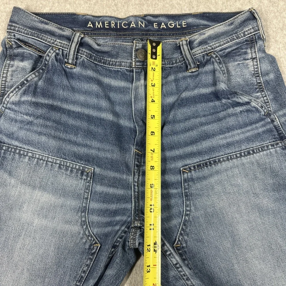 American Eagle Carpenter Double Knee Jeans Men's 30x32(30x30) Blue Light Wash